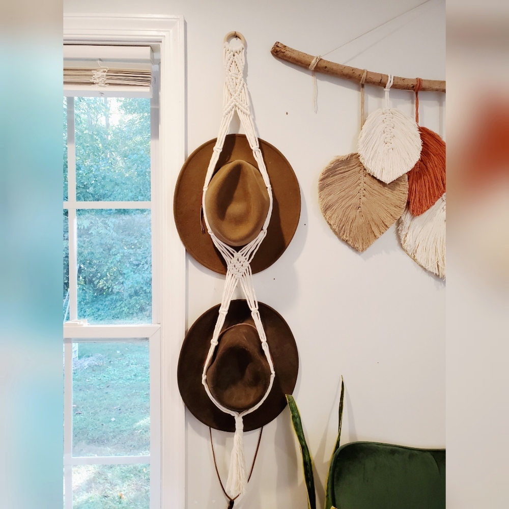 Macrame Hat Hangers